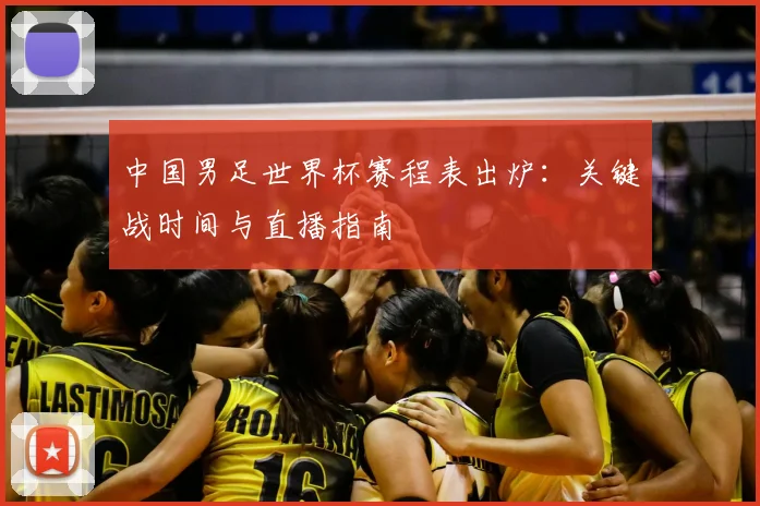 中国男足世界杯赛程表出炉:关键战时间与直播指南